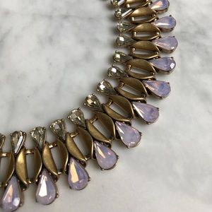 J. Crew gold and rhinestone statement necklace