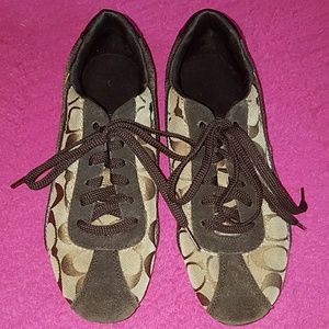 Coach brown and black shoes