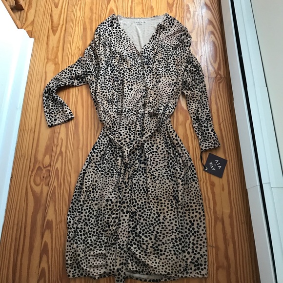 Dresses & Skirts - Animal Print Wrap Dress