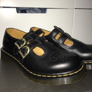 Matte black Mary Jane Doc Martens
