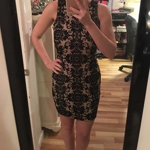 Black and Tan mini dress.