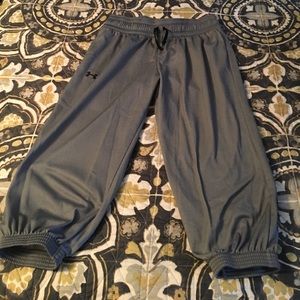 Under Amour sweatpant capris. Gray-blue color. Med