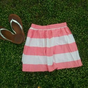 Stripped midi skirt