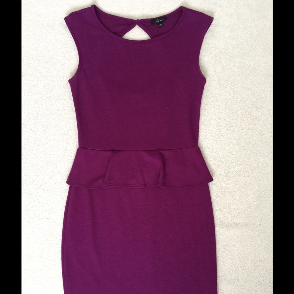 Peplum plum Dress