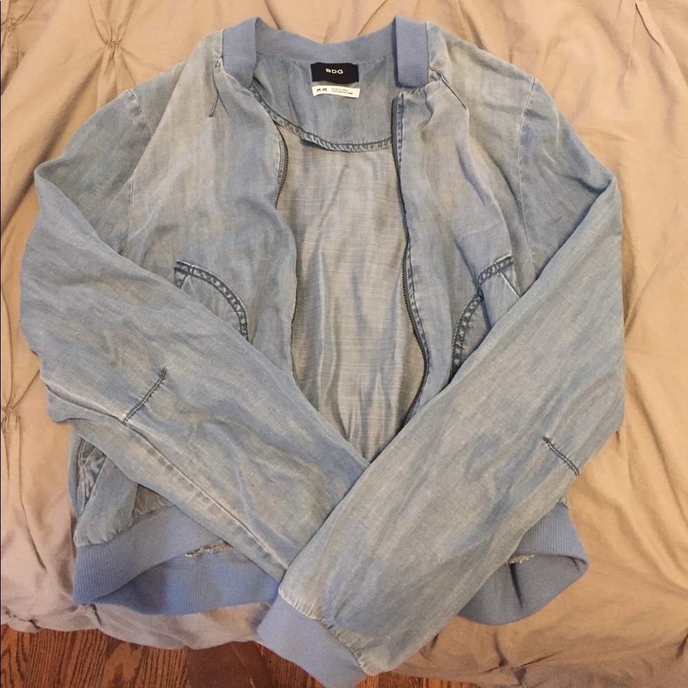 Urban outfitters denim bomber jacket