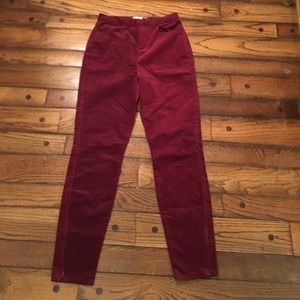 LC Lauren Conrad Runway Velvet Cigarette Pants