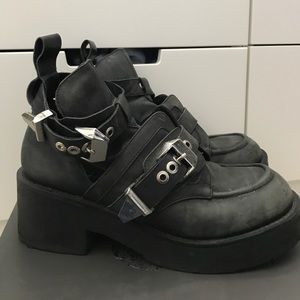 Used Jeffrey Campbell buckle booties