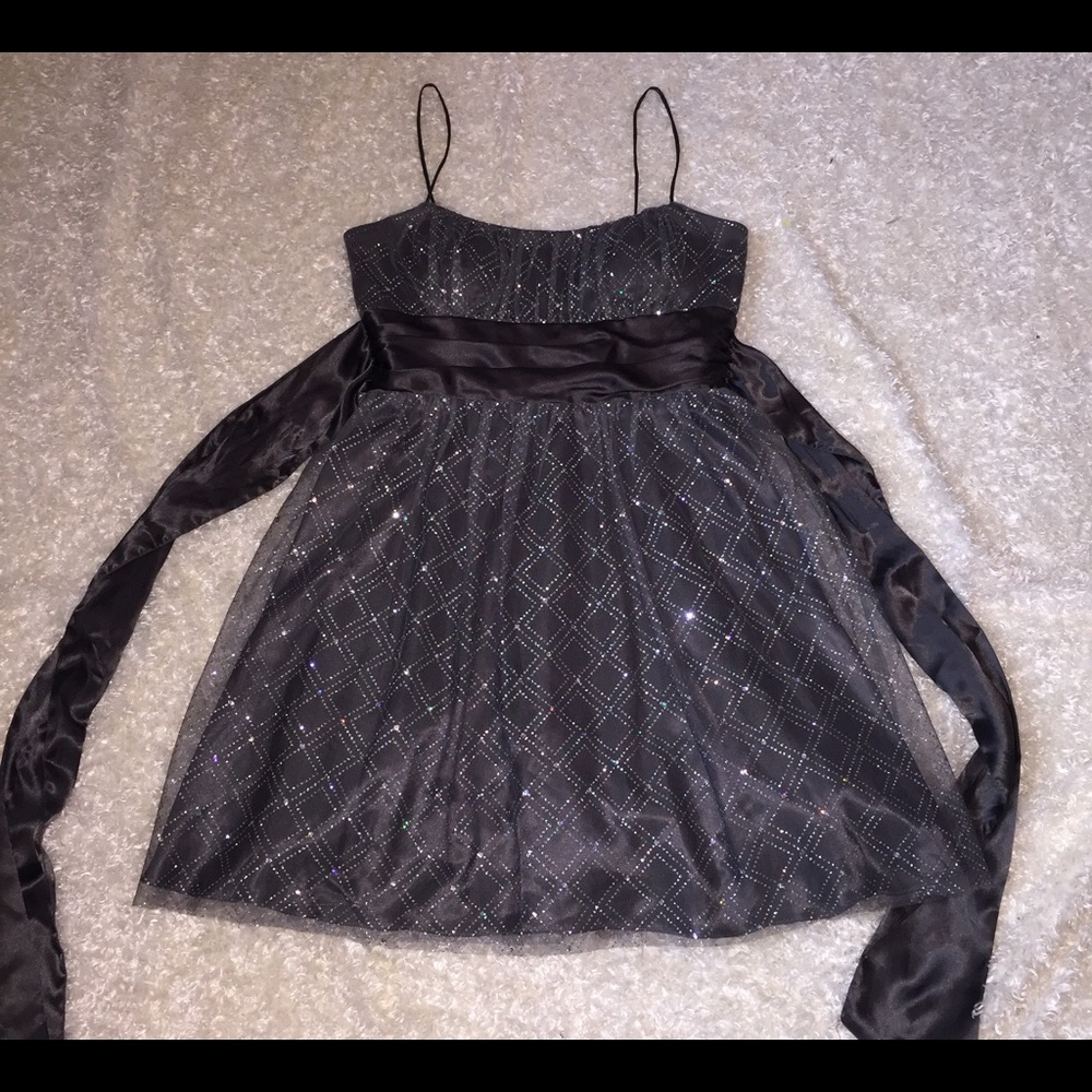 Dark grey, shimmer cocktail dress