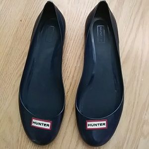 Hunter ballet flats, worn but in great condition
