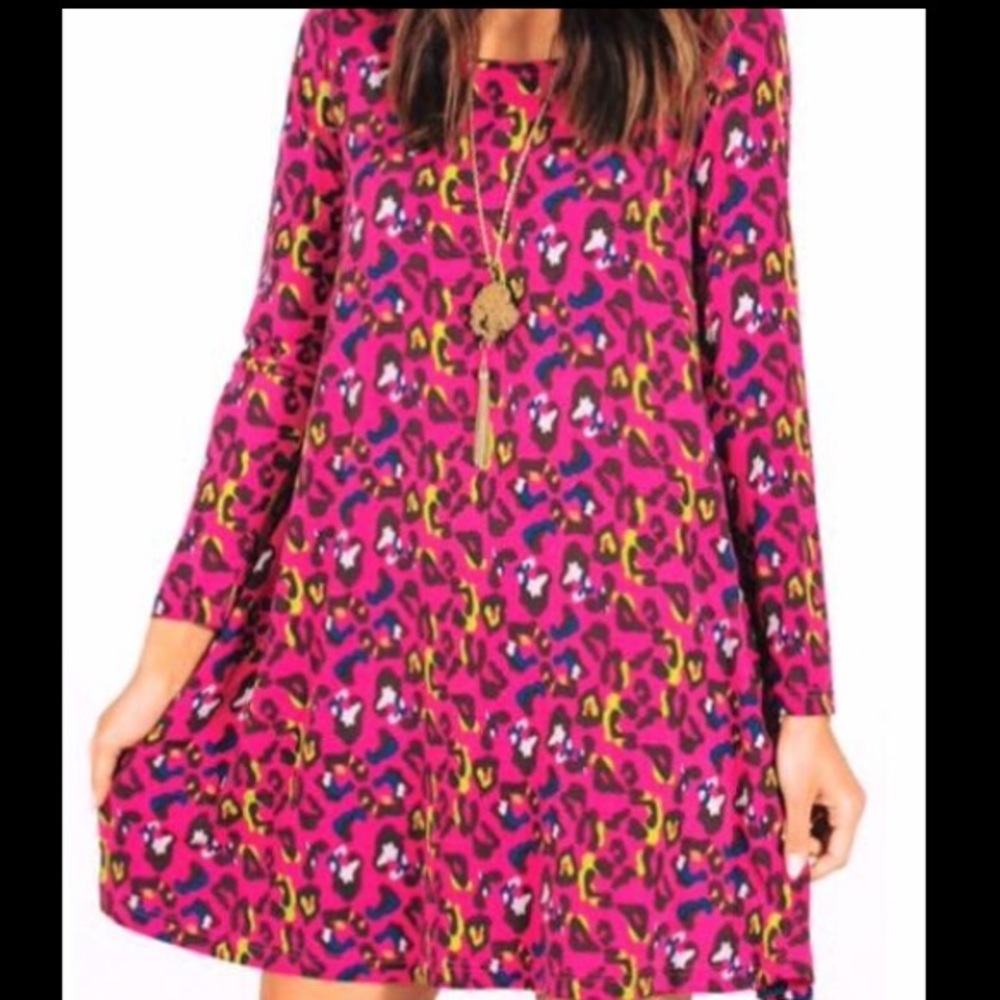 Tracey Negoshian Pink Cheetah dress/tunic NWT