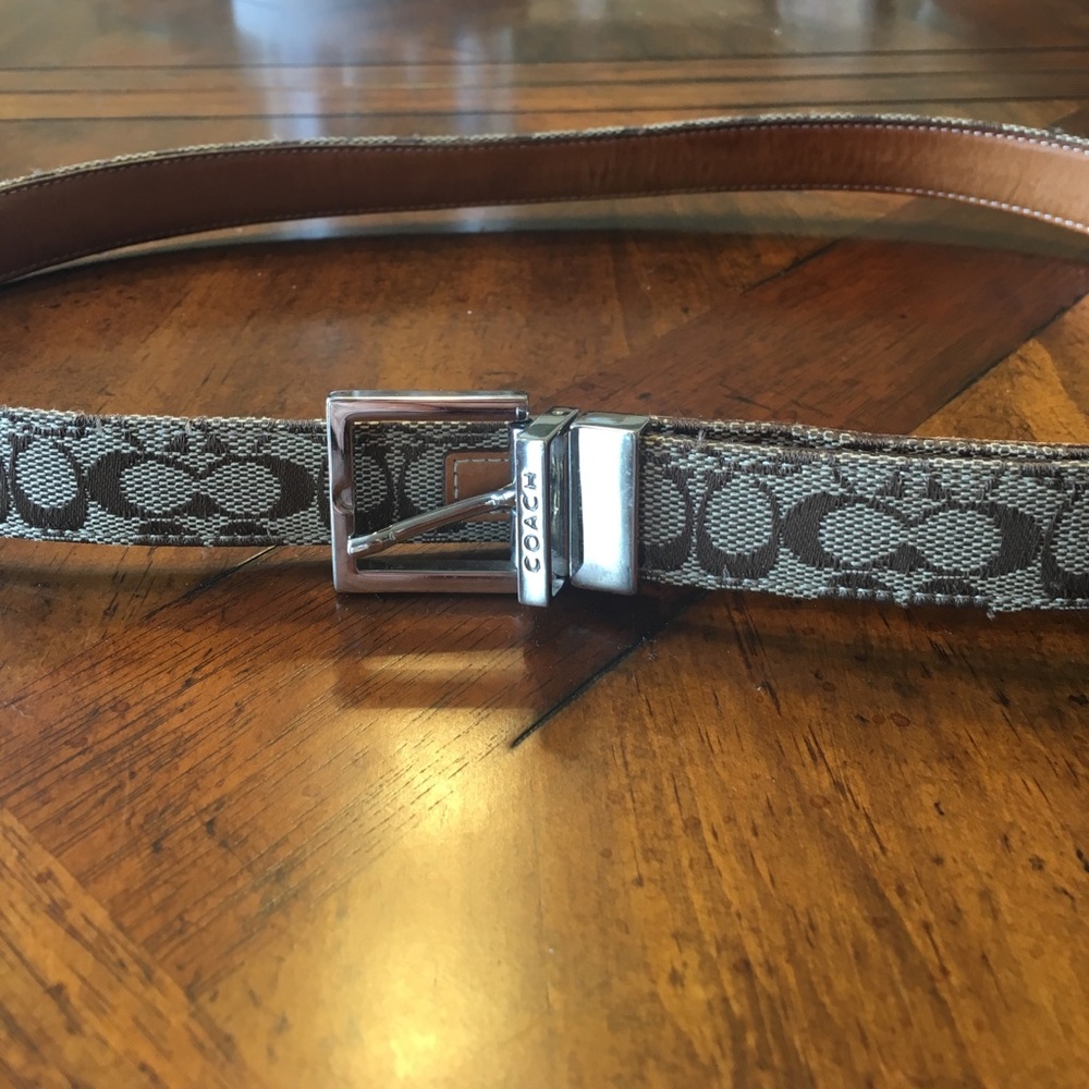 Coach signature monogram belt