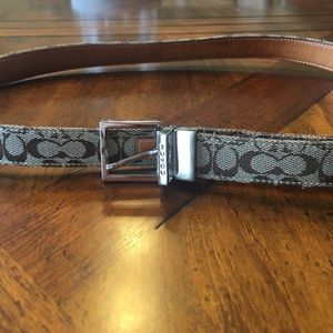 Coach signature monogram belt