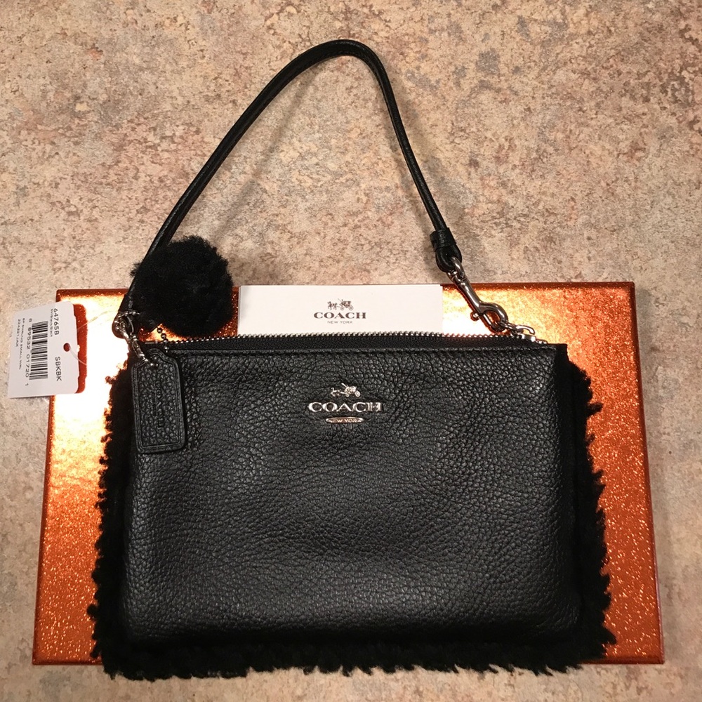 Authentic Coach Wristlet, black