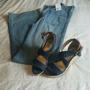 High waisted flair jeans