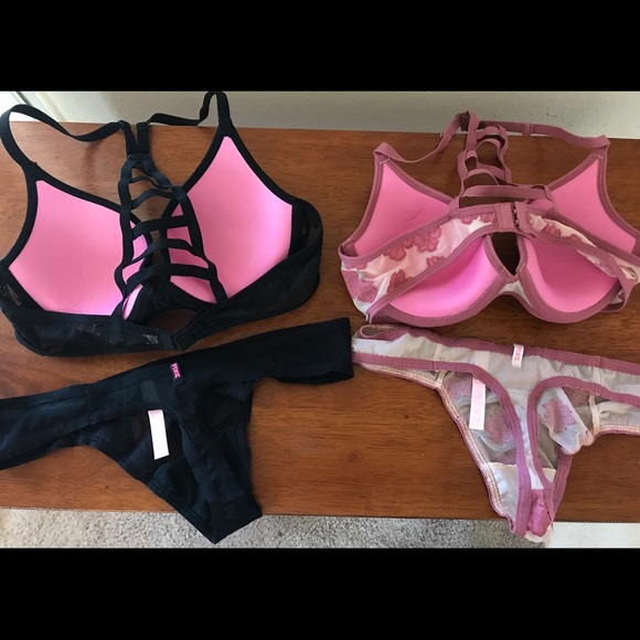 Vs Pink bra and thong sets both 34B and M thong - Picture 2 of 2
