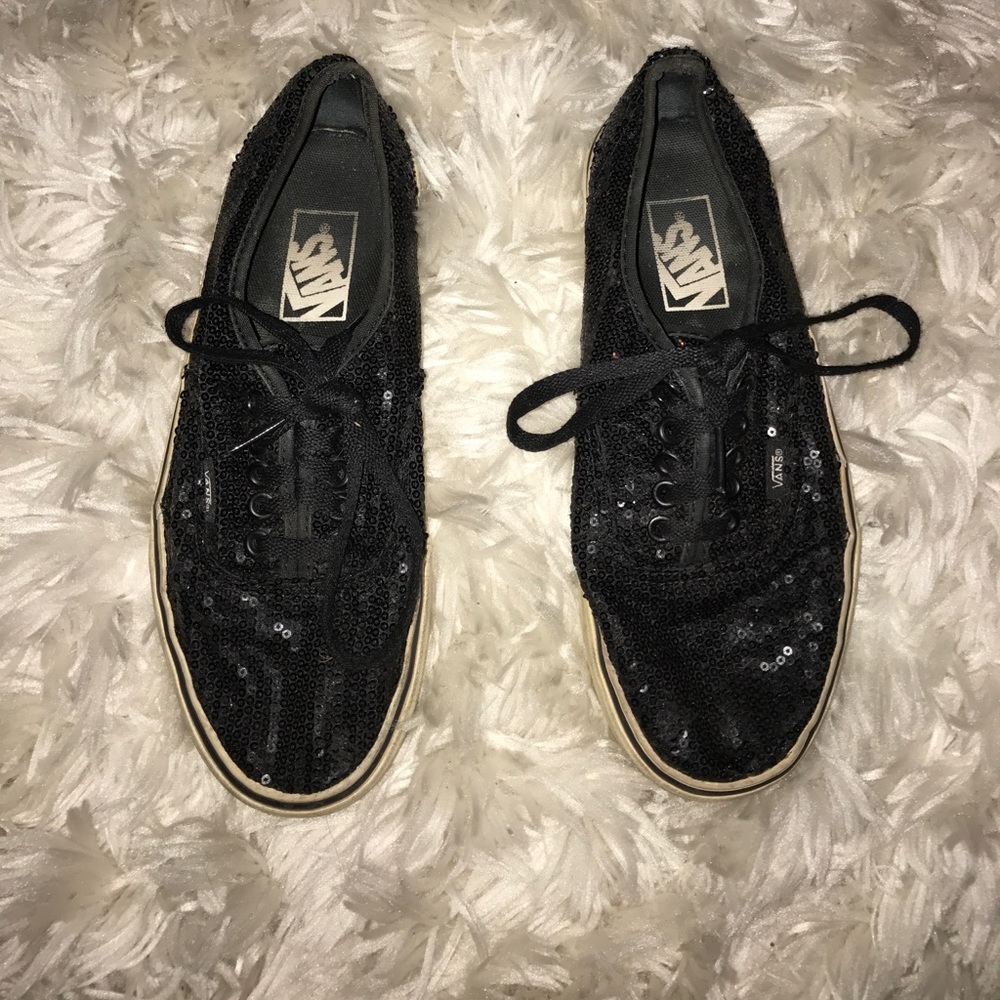 Sequin black vans
