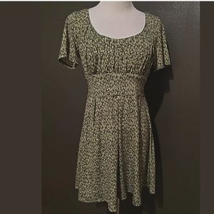 Julian Taylor New York Empire Waist Print Dress