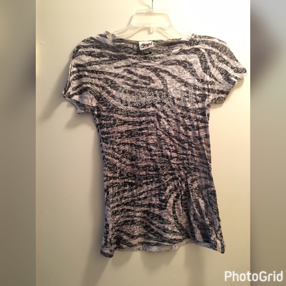 Rhinestones cowgirl shirt.