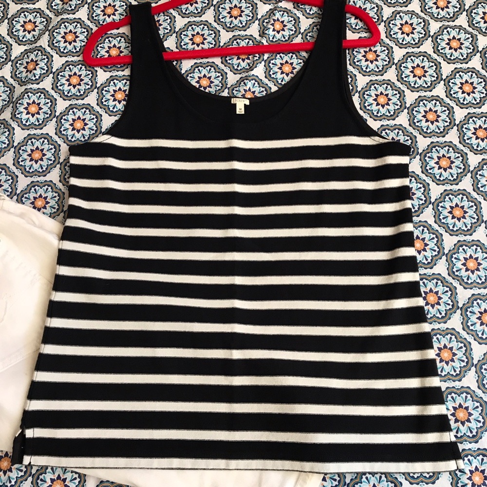J.Crew Striped Sweater Tank EUC
