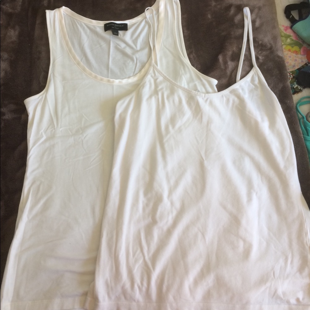 2 Banana republic tanks and H&M cami to layer