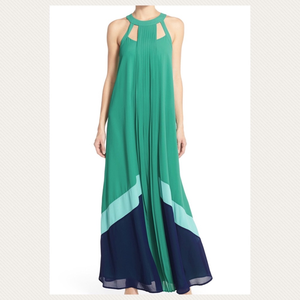 NWT ADELYN RAE gorgeous color block maxi dress