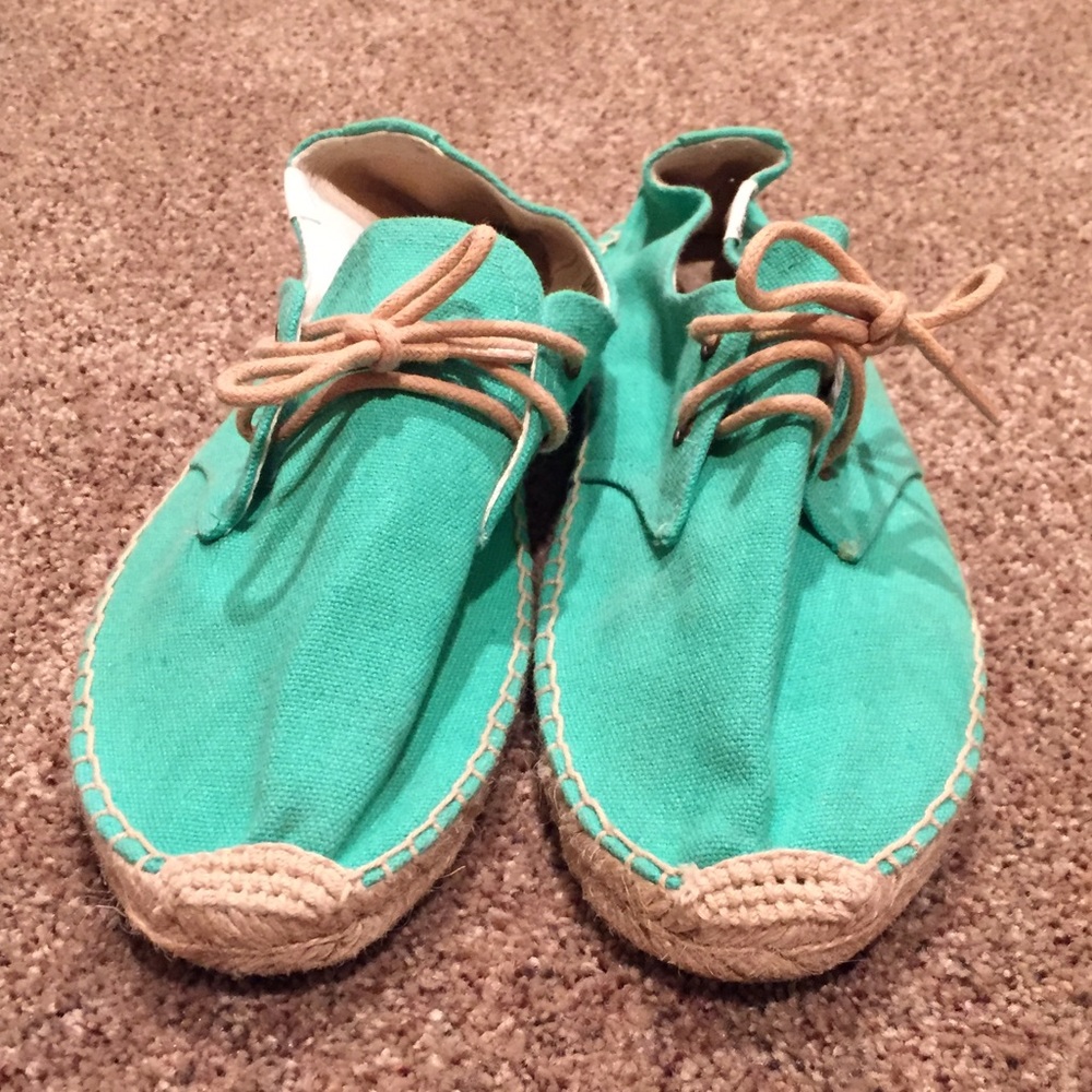 Teal espadrilles