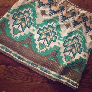 Sparkling Aztec skirt