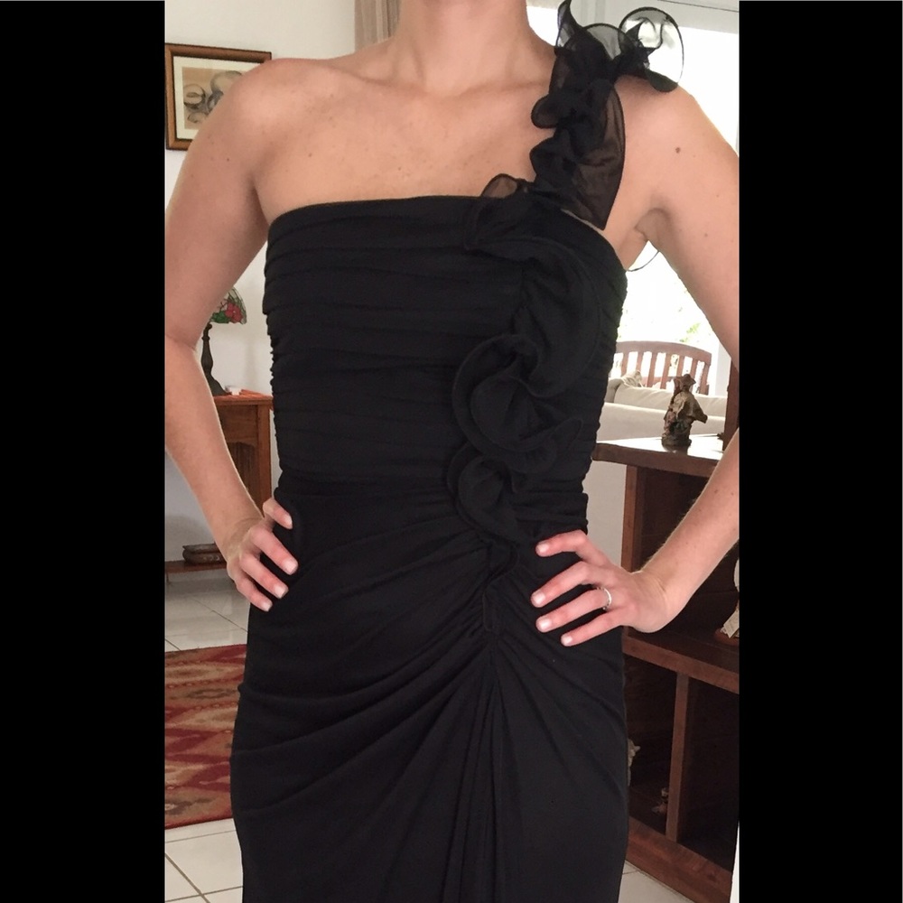 Black One shoulder dress. Worn once!