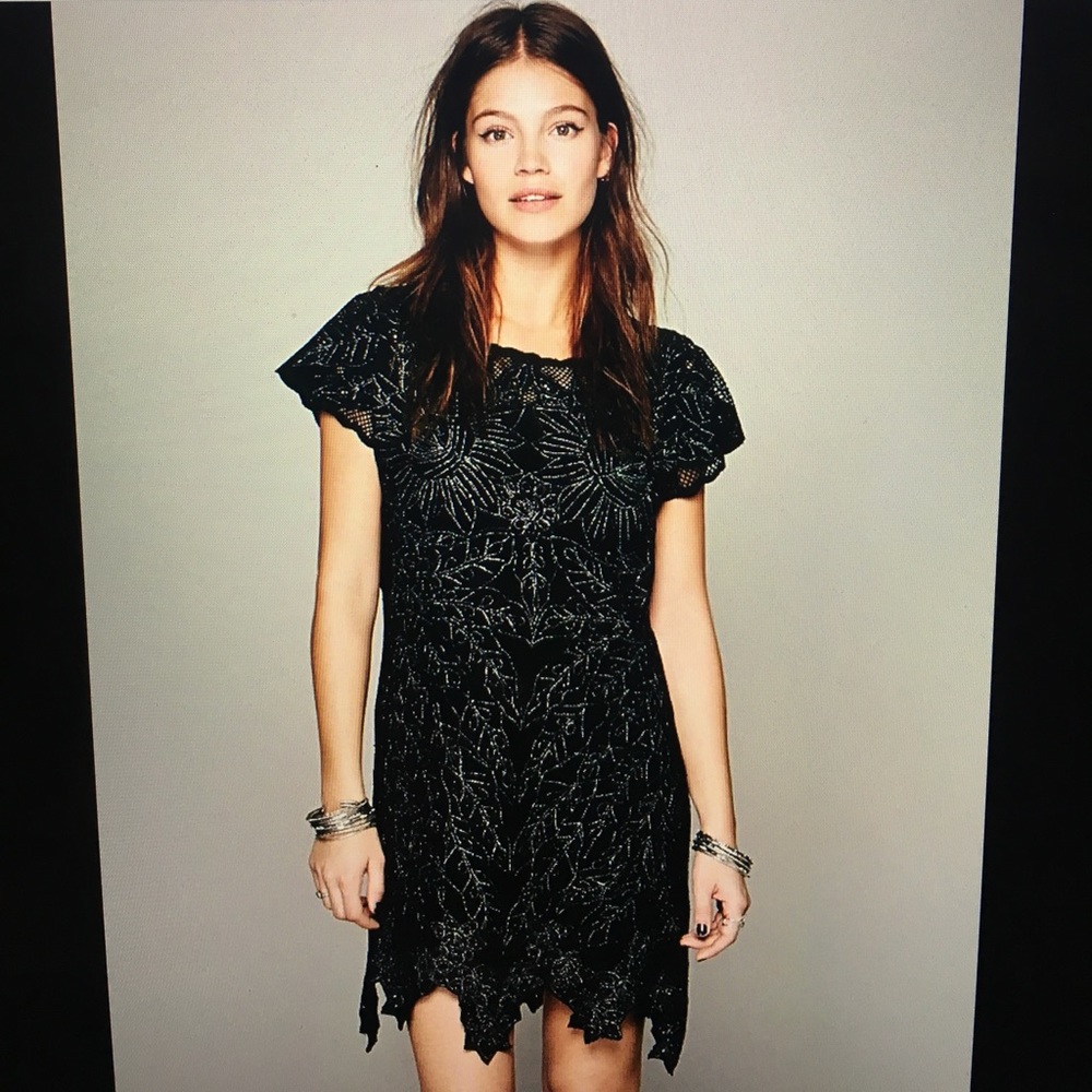 NWOT Free People Lurex Cut Out Dress