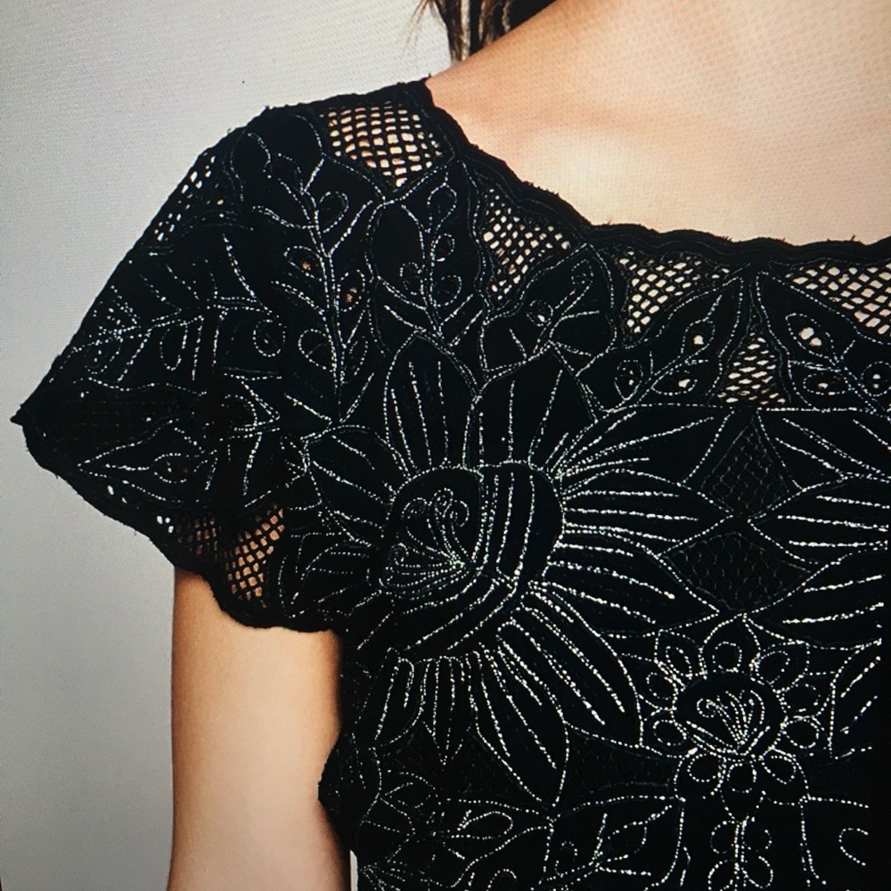 NWOT Free People Lurex Cut Out Dress - Picture 3 of 4