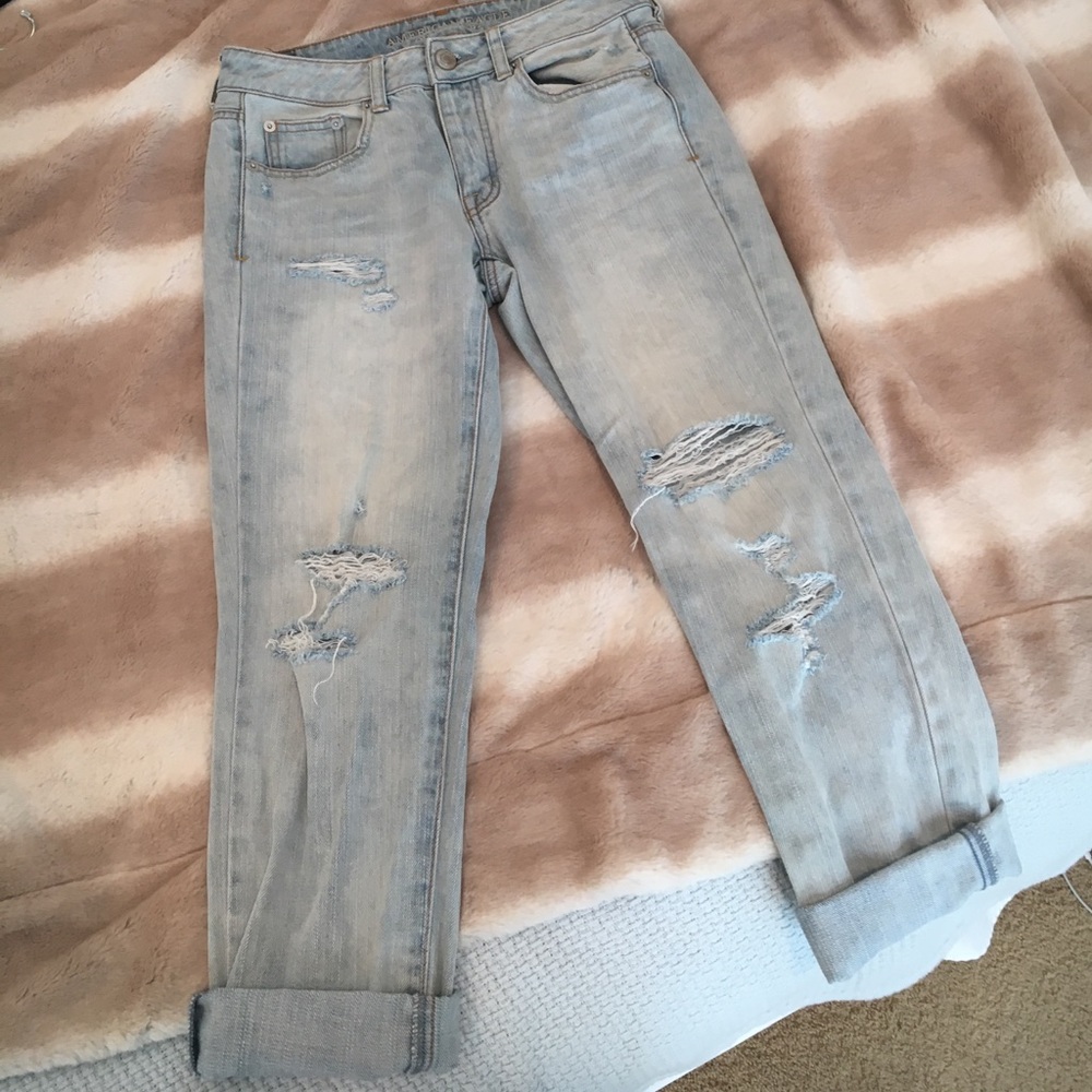 American eagle "boy crop" jeans