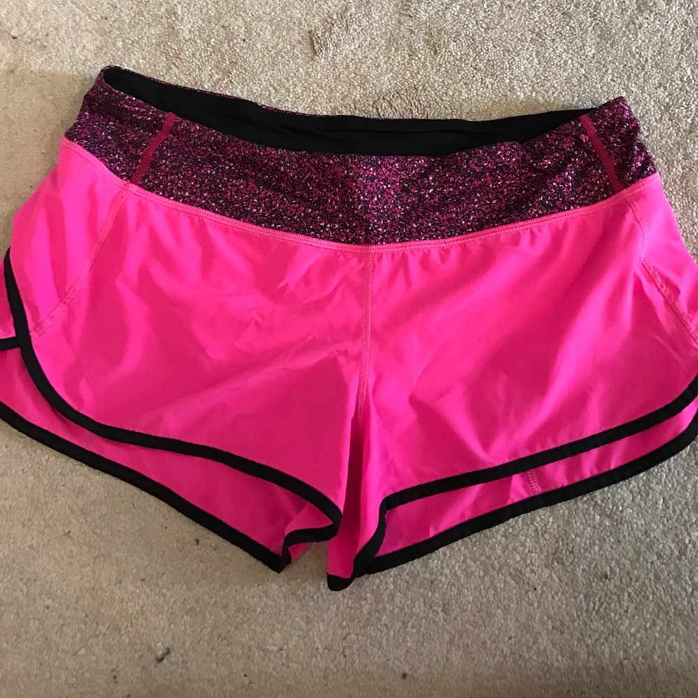 Pink lululemon speed shorts size 10
