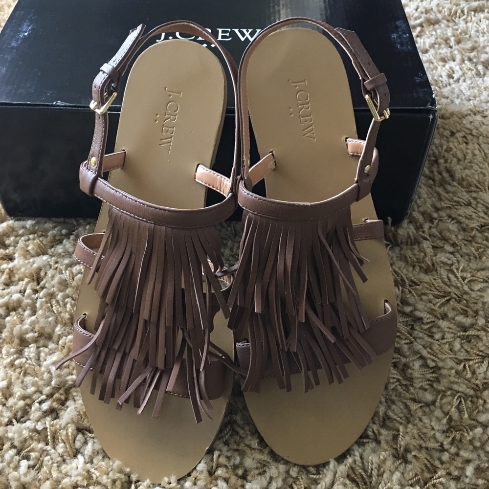 Fringe Slingback Sandals