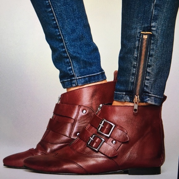 Free People Shoes - NWOT Free People Red Muse Ankle Boot