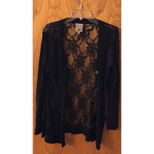 Black lace cardigan