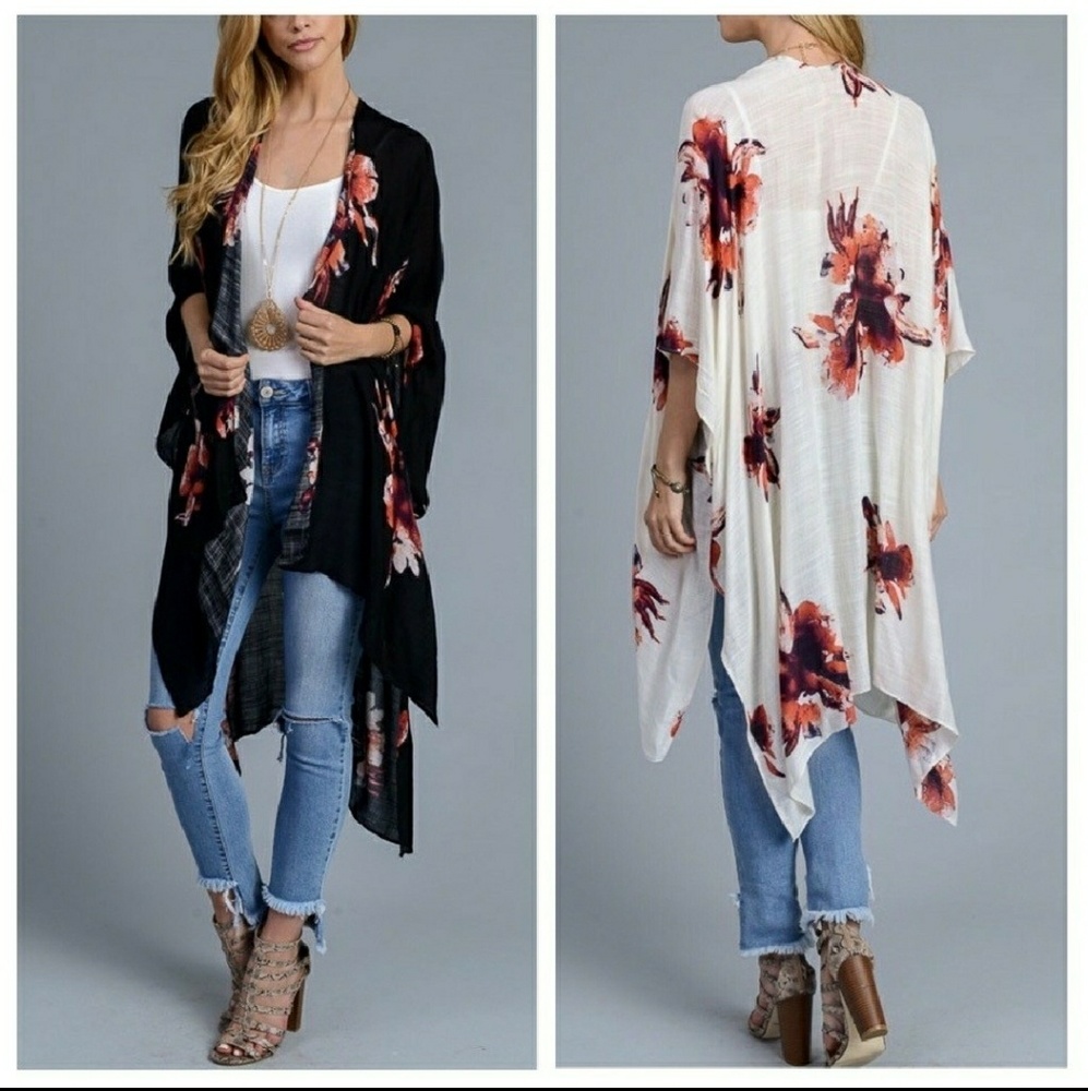 SOLD OUT - Ivory Garden Party Kimono - Picture 4 of 6
