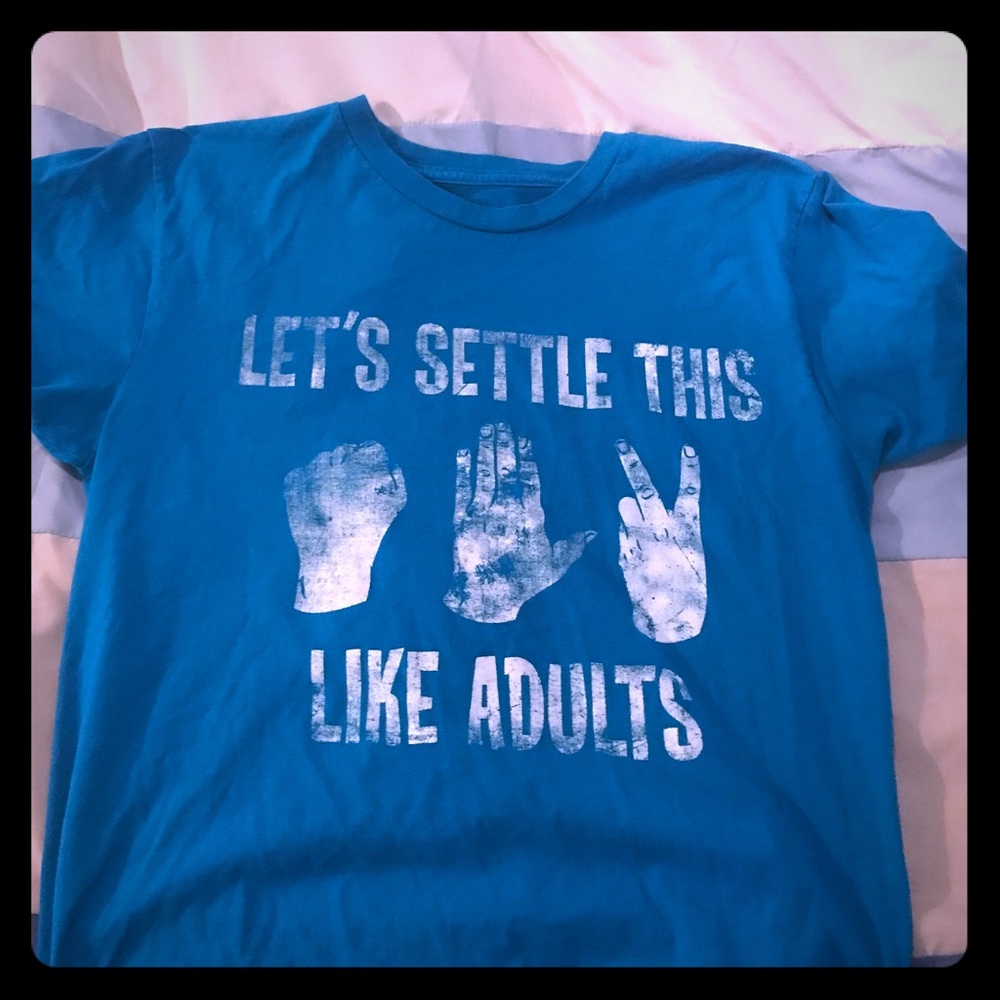 Bright blue t shirt