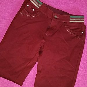 maroon skinny jeggings