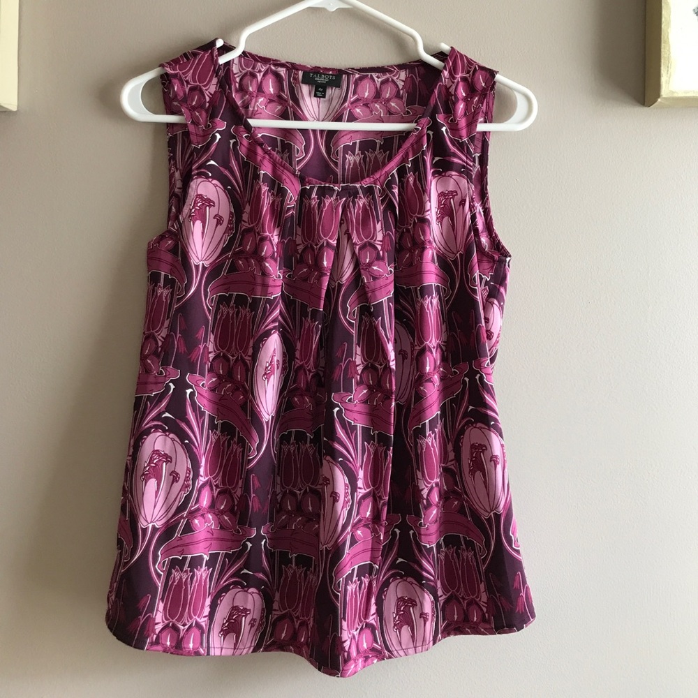 Talbots floral silk top