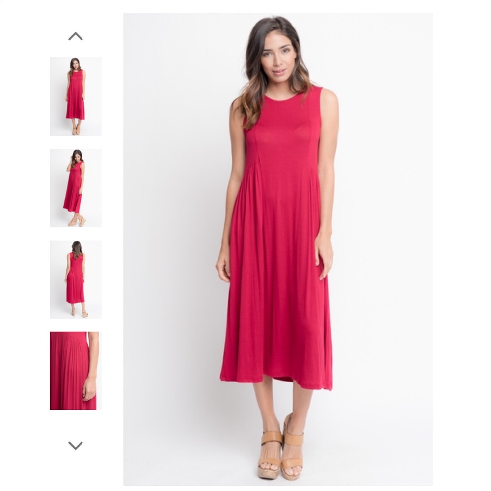 Caralase ruched ankle/midi dress