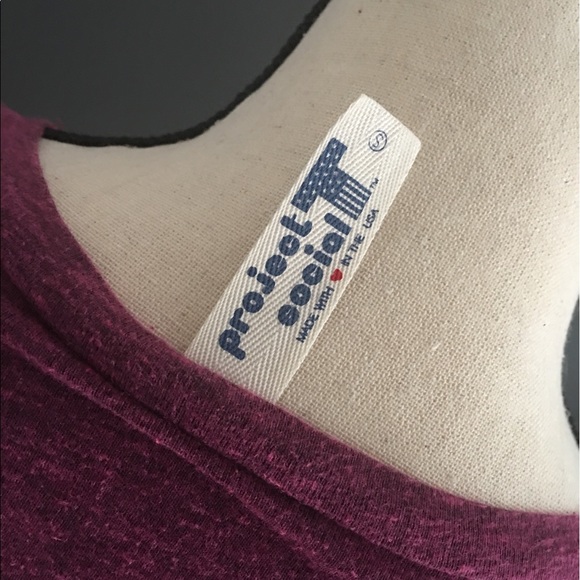 ❗️SOLD❗️Project Social T Maroon Skull Tee - Picture 3 of 4