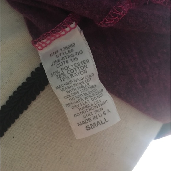 ❗️SOLD❗️Project Social T Maroon Skull Tee - Picture 4 of 4