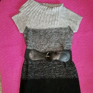 imitation wool sweater with belt included