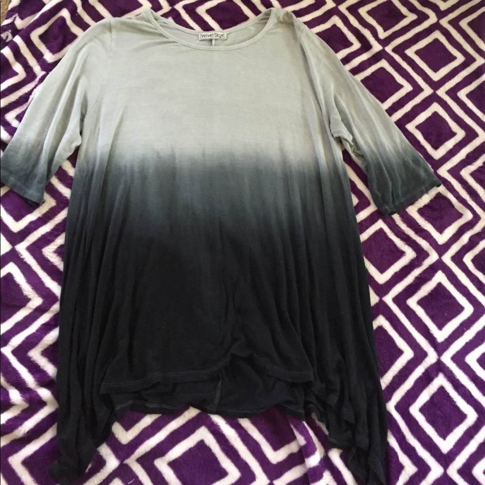 Black and grey Ombré buckle Shirt