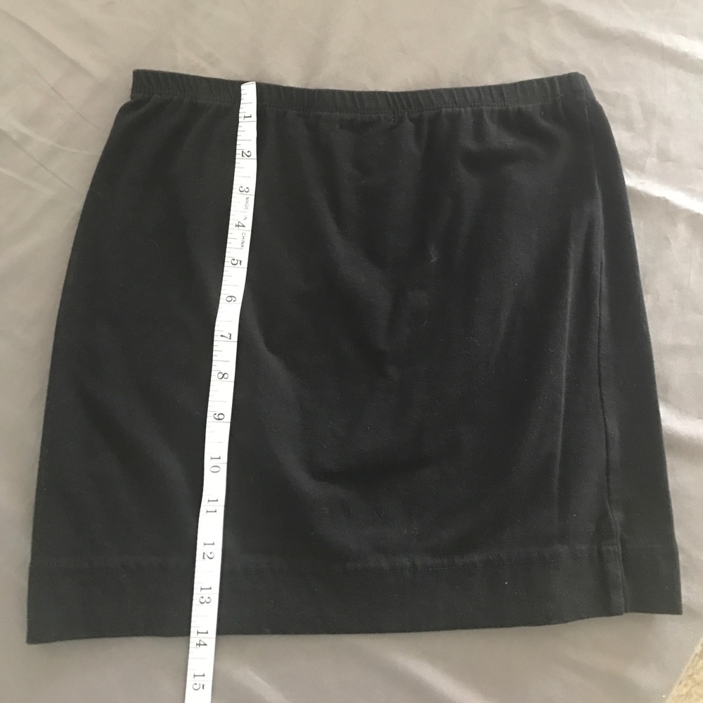 Black mini skirt