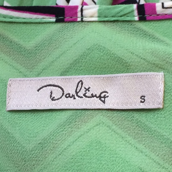 Darling - Green and pink zigzag patterned dress - Picture 7 of 7