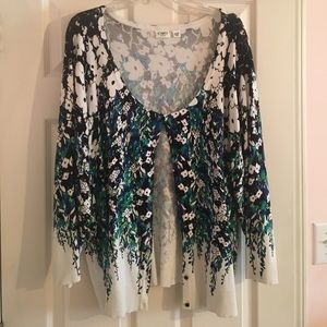 22/24W Floral Cardigan