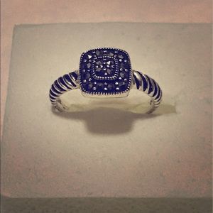 Marcasite sterling silver ring