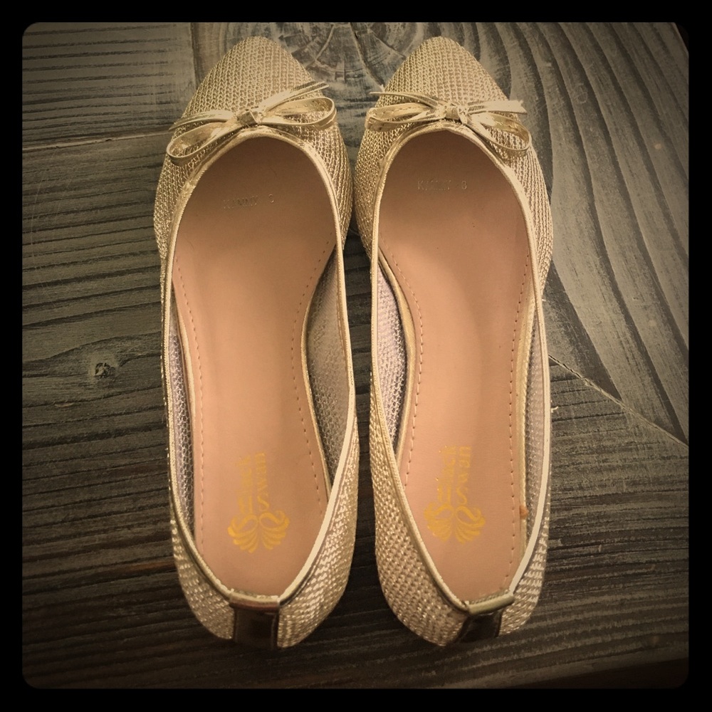 Gold mesh flats