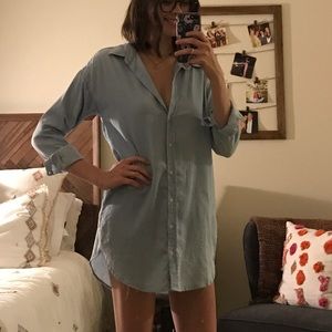 Denim men's shirt dress